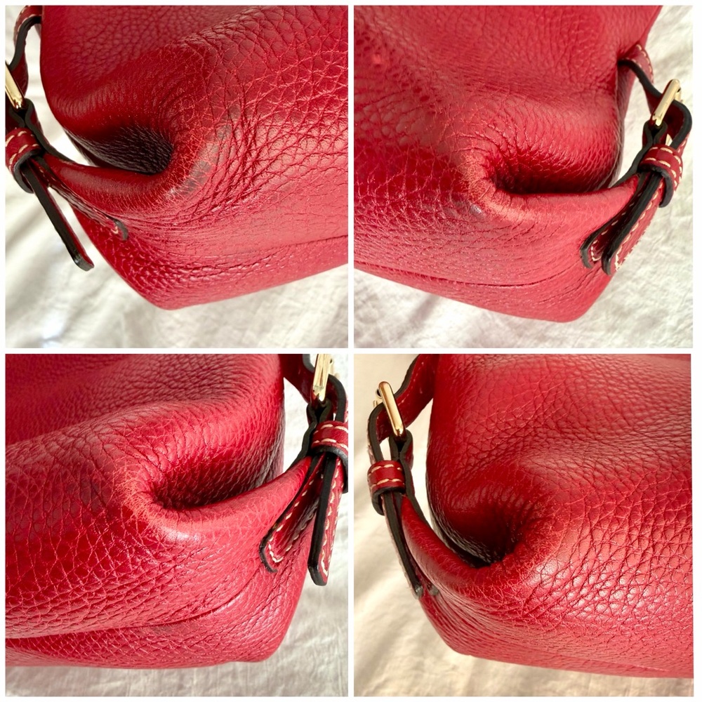 👑✅PRICE FIRM✅ Dooney & Bourke Cherry Red Leather Shoulder Bag - Picture 12 of 17